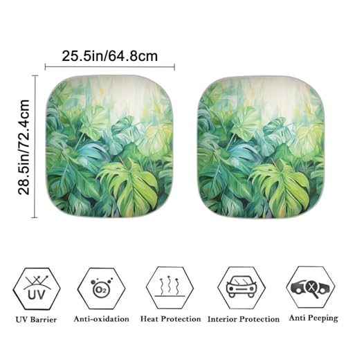 Image of Palm Leaf Sun Shade for Car Windshield Foldable Front Windshield Shade for Sun Auto Vehicle Shield Reflector Blocking Screen Cover Fit Car Front Window for Trucks SUV Van