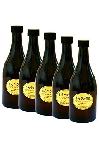 自然健康社 まろやか黒酢 500ml×5個 玄米黒酢 無添加 国産