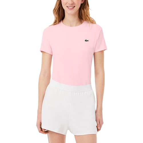 Lacoste Women's Slim Fit Ultra Dry Stretch Sport T-Shirt, Flamingo, 2