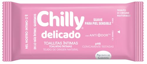 Chilly Pocket - Toallitas Delicado, Íntimas Aptas Para Uso Diario, Fórmula Suave, 12 Unidades, 100 Gramo