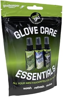 gloveglu Men's Goalkeeping Glove Care Essentials Pack, Black, One Size