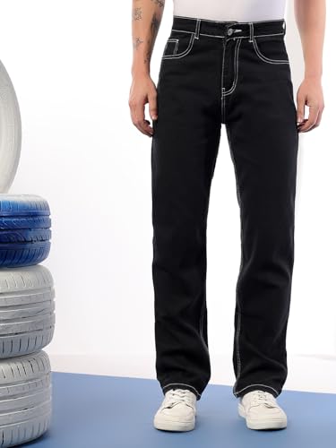 Image of KOTTY Mens Solid Black Wash Coin Pocket Jeans