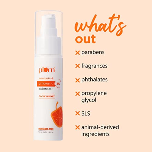 Plum Vitamin C Fragrance-Free Vegan Moisturizer with Mandarin For Glowing Skin, Hyperpigmentation & Dull Skin, Improves Uneven Skin Tone & Elasticity - Image 6