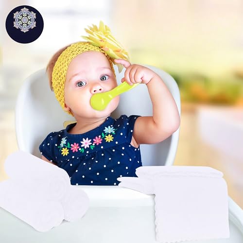 Image of 16 Pack Baby Washcloths - 10x10 Inch, Microfiber baby towel - Absorbent and Soft baby Wash Clothes for Newborns, Infants and Toddlers - Quick Dry for baby boys and girls face towel - White