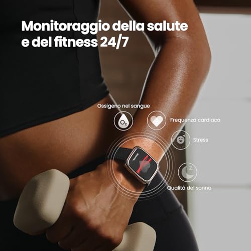 Amazfit Active 2 Smartwatch 1,75" AMOLED, Mappe Offline con GPS, Batteria 10 Giorni, 160+ Modalità Sport, Resistente all’Acqua, Monitoraggio Frequenza Cardiaca e Sonno per Android & iPhone, Pelle Nera - Immagine 3