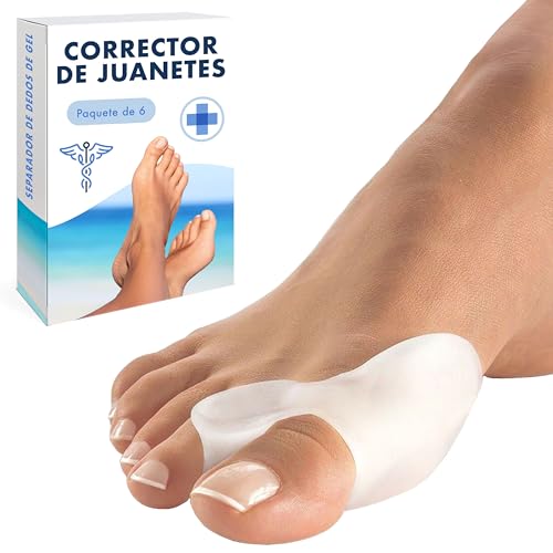 3 Pares de Protectores y Separadores de Dedos en Gel – Separadores de Silicona Suave para Comodidad Diaria (6 unidades)