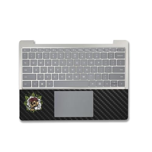 Image of MightySkins Carbon Fiber Skin Compatible with Microsoft Surface Laptop Go 3 (2023) Full Wrap Kit - Death by Ganja | Protective Durable Textured Carbon Fiber Finish | Made in The USA