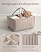 Blissful Diary Baby Diaper Caddy Organizer, Stylish Storage Basket for Newborn Essentials and Diaper Station, Gift for Baby Shower and Registry Must-Have, Sand