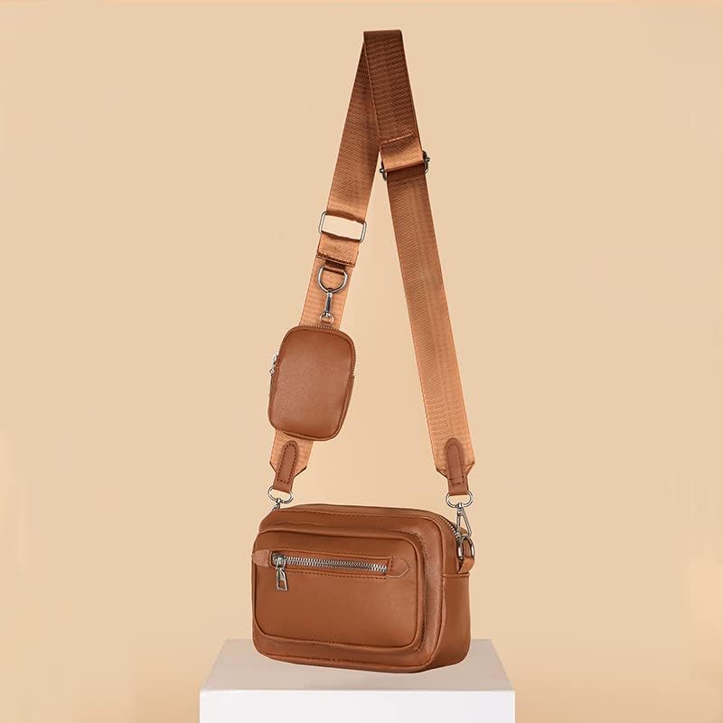 Vista 3 de Bolso cruzado acolchado con monedero para mujer, bolsos de hombro de diseñador, monederos hobo ligeros 2 en 1 Dsign