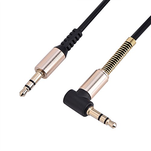 Acouto Cable de Resorte Macho a Macho de 3,5 Mm Cable Retráctil en Forma de L y en Forma de I para Auriculares de Automóvil Extendido hasta el de 3,5 Mm Diseñado de 6 Pies de Resorte de, a de, de,