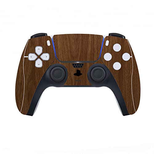 Image of PlayVital Wood Grain Full Set Skin Decal for ps5 Console Digital Edition, Sticker Vinyl Decal Cover for ps5 Controller & Charging Station & Headset & Media Remote