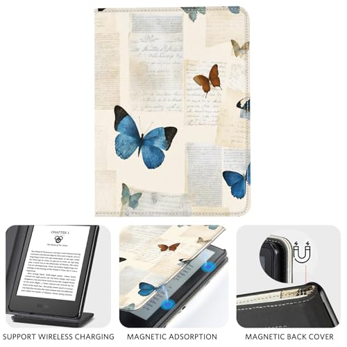 Image of CoBak Case for 6 inch E-Reader - PU Leather Smart Cover with Auto Sleep /Wake & Hand Strap, not Compatible with Kobo Clara