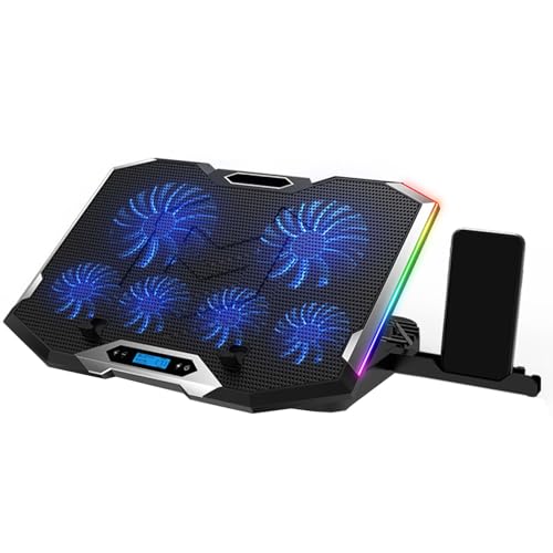 Gaming Laptop Cooling Pad RGB Ultra Thin Radiator 8 Quiet Fan Adjustable Notebook Cooler Stand Laptop 12-18 Inch - Image 6