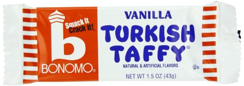 Bonomo Turkish Taffy Bar, Vanilla, 1.5 Ounce (Pack of...