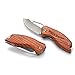 WOODRIVER Liner Lock Pocket Knife w/Wooden Handle, Closed length: 3â€