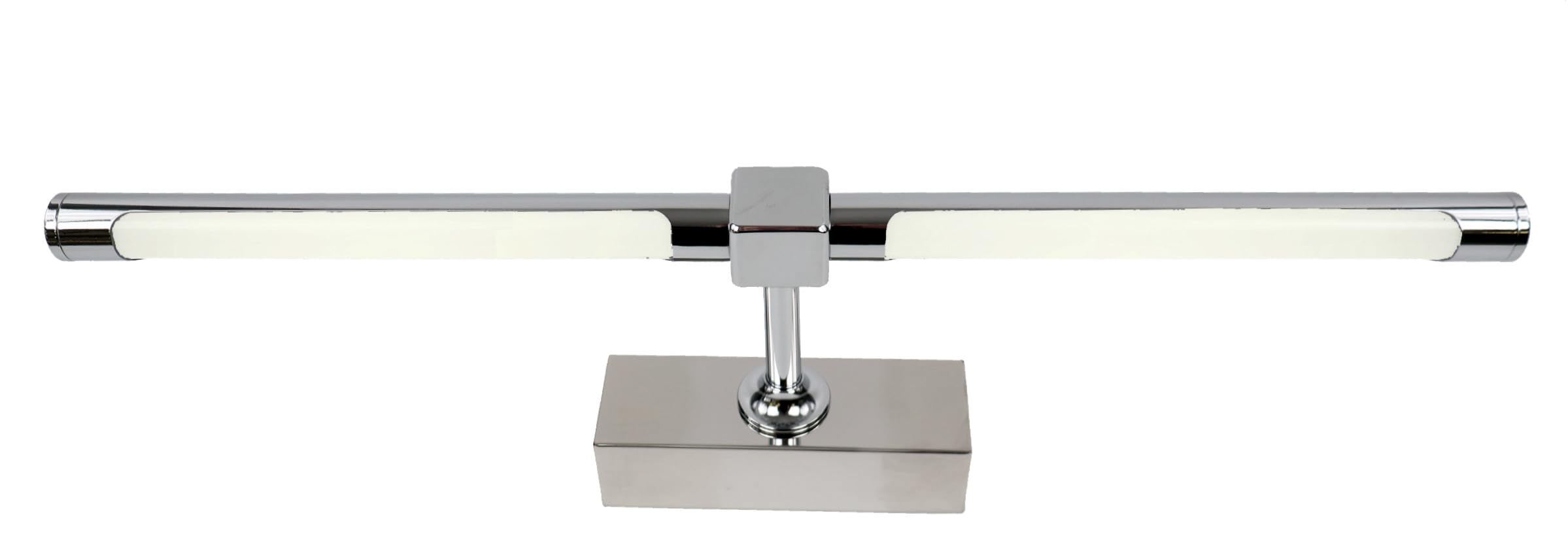 Aplique LED de pared para iluminar cuadros, espejos, murales, 12W, tono de luz neutro 4000K, acabado Cromo brillante 52cm