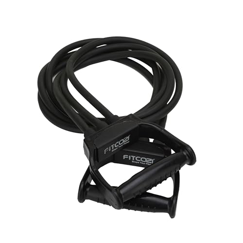 Image of Fitcozi Triple Tube Exercise Resistance Band for Physical Fitness and Yoga at Home & Gym for Men & Women (Black)