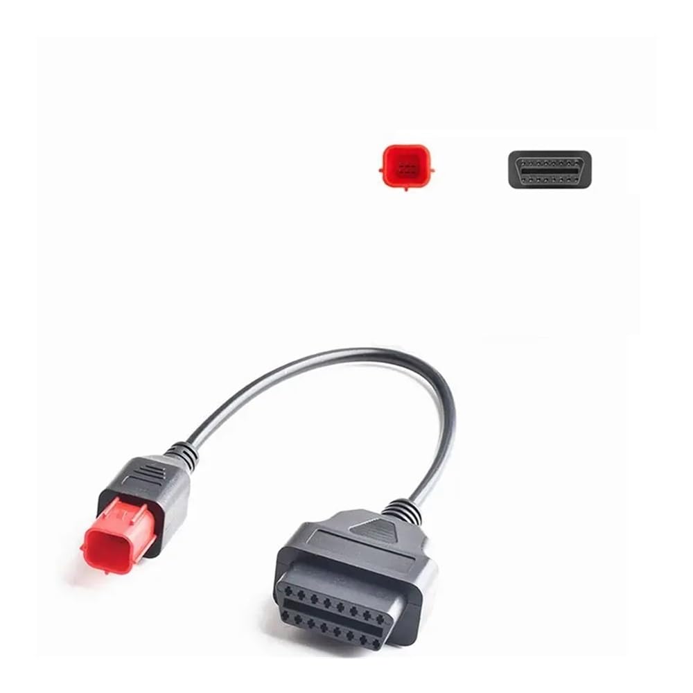 Adaptadores OBD de 6 a 16 Pines for Motocicletas, Conectores de extensión de Cable de diagnóstico OBD2 compatibles con Ho Ya Suz Benel