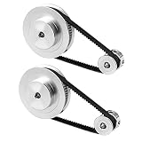 Stineng 2X 2Gt Synchron Rad 1: 3 Untersetzung Getriebe Riemenscheibe Riemen Scheibe Modell Mechanischer Riemen 200X8X8Mm