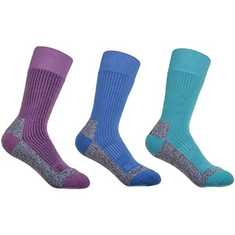 3 pairs of Ladies Cotton Coolmax Walking Socks Cover