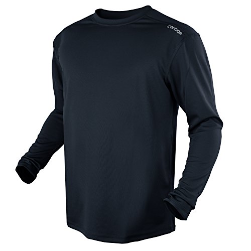 Condor Outdoor Maxfort Long Sleeve Shirt Performance Training Top (Medium, Navy Blue)