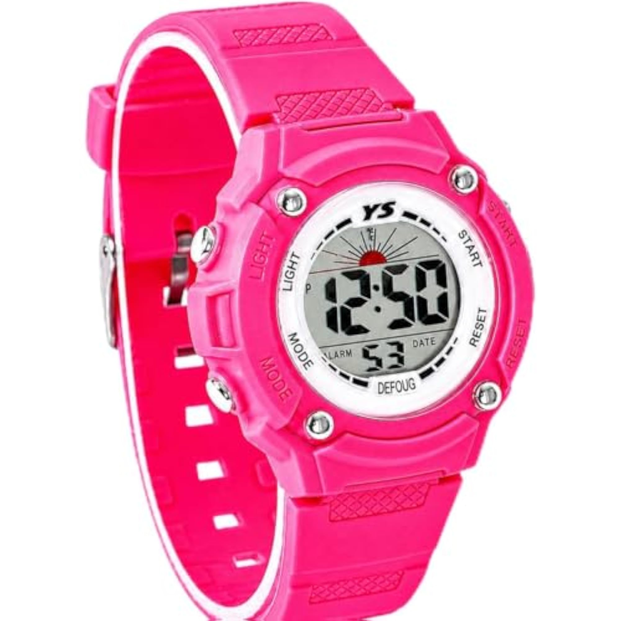 Kids Pink Sports LED Watch