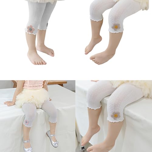 Tights, Breathable Children's Capris Tights Sun Protective Baby Leggings Cropped Tight for Ages 6 Month to 8 Year2