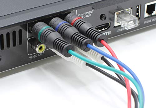 12 Feet - 5 Rca Component Video Cable With Audio Composite Cables - 5 Part Component Cable For 480I, 480P, 720P, And 1080I - 12 Ft Audio Video Rgb Cord - Ypbpr Tv Cable - 12 Foot (3.6 Meter), 1 Pack #TOP5