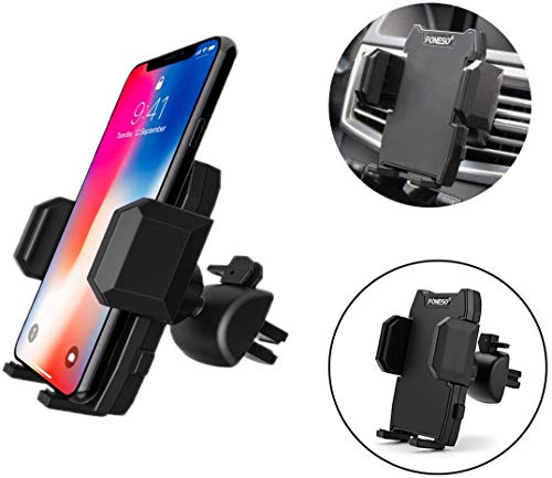 Foneso Support Téléphone Voiture, Support de Ventilation avec Rotation 360°Universel à Grille d'aération pour téléphone XS Max, XR, X, 8, 7, 6S, Samsung S10 S9 S7 S6, Huawei P30pro