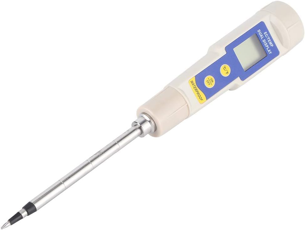 Compteur EC de sol portable à sonde haute précision et lecture LCD numérique immédiate