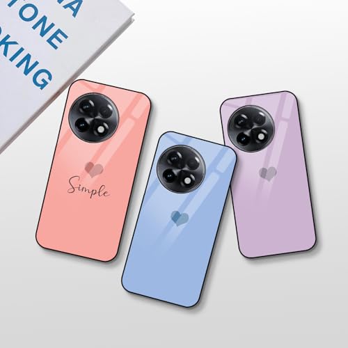 Image of COLORflow Back Cover Compatible with OnePlus 11R 5G | Pastel Hearts Color Customized | Shockproof TPU Bumper with Camera Protection Back Cover Compatible with OnePlus 11R 5G