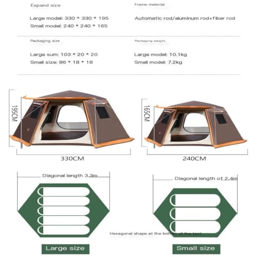Carpa de campamento doble capa con estructura aluminio miniatura 3