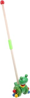Mikikit Walker Cute Animal Push Cart for Boys and Pushing Cart for Learning Walking Stable Push Rod Walker for Developing Grip and Posture