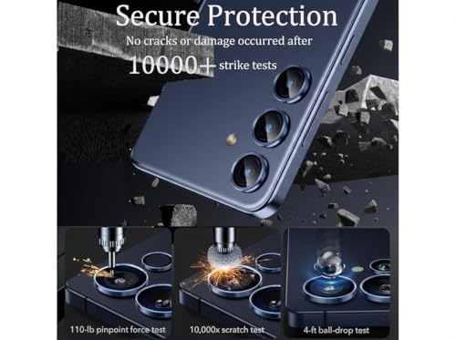 Image of Camera Lens Protector for SAMSUNG S25 NAVY BLUE HD Clear Camera Lens Case Friendly Scratch Resistant Lens Cover Full Coverage Camera Guard Heavy Duty Camera Protector BUY 2 GET 1 FREE