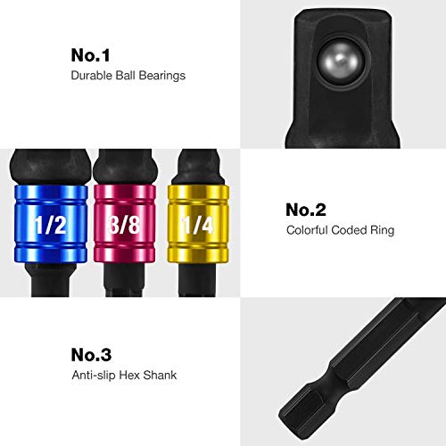 105 Degree Right Angle Drill Attachment Bit Extension Drive Drill Bit Set Power Socket Screwdriver Set,Impact Grade Driver Sockets Adapter Extension Set Drill Bit,90 Degree Drill Attachment