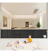 Pawtners Retractable Baby Gates Extra Wide, 41" Tall Extends up to 120" Wide, Dog Gate Indoor wit...