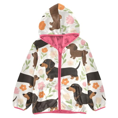 GuoChe Dog and Flowers Baby Boy Sherpa Jacket