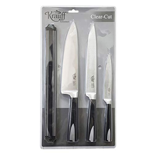 Preisvergleich Produktbild Messerset mit 3 Messer und Halteschiene perfekt für Ihr Küche