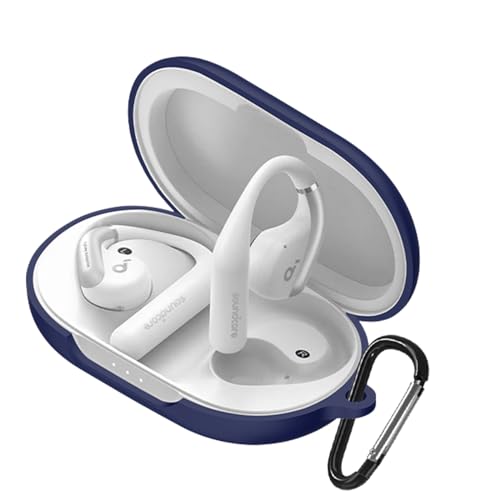 BUITFOU For Anker Soundcore AeroFit �P�[�X AeroFit �ی�J�o�[ AeroFit �P�[�X �_�炩�� �V���R���� �����h�~ �L�Y�h�~ �ϏՌ� �h�o �y�� �����[�d�\ �J���r�i�t�� �����h�~(�u���[)