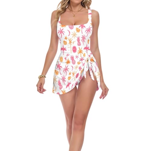 Robe de bain push-up orange pour vos vacances à la plage