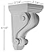 Ekena Millwork COR02X02X04DE 2 1/4-Inch W x 2 1/4-Inch D x 4 1/4-Inch H Devon Corbel , White