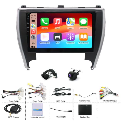 Image of 4 Core 4+64G Android 15 Car Radio Stereo for Toyota Camry 2015-2017, 10.2 inch Touch Screen Car Stereo with Wireless Carplay Android Bluetooth Head Unit GPS 720P Backup Camera WiFi FM RDS Mirror Link