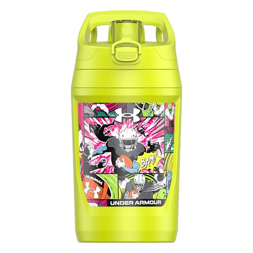 Image of Under Armour 32 oz Insulated Water Bottles - Sports Water Jug with Fence Hook, Leak Resistant for Baseball, Football & More, 32 oz Insulated, High-Vis Comic