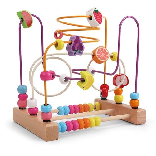 TIMIFUN Laberinto de Cuentas, Montaña Rusa de Madera, Juguetes Educativos Reutilizables con Dibujos Animados, Juguetes Educativos para Niños en Edad Preescolar (Advanced) TIMIFUN Laberinto de Cuentas, Montaña Rusa de Madera, Juguetes Educativos Reutilizables con Dibujos Animados, Juguetes Educativos para Niños en Edad Preescolar (Advanced)