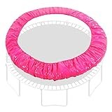 Trampoline Spring Cover Round Trampoline Replacement Pad Waterproof Serviceable 40 Inch Safety Cover for Kids Men Women Indoor Home Fitness, Hot Pink