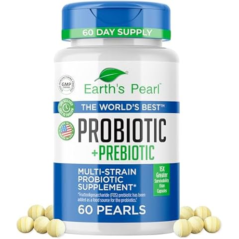 Earth's Pearl Probiotics and Prebiotics for Gut Health Cover