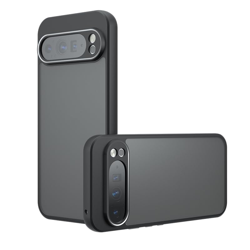 Image of Phone Case for Google Pixel 9 Pro XL, Air Bag Corner Protection, Anti-Fingerprint, PC+TPU Material, Micro Arc Edge, Never Turns Yellow, Matte Black
