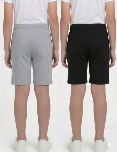 Image of Clotth Theory Boys Cotton Shorts Pack of 2 | Soft Breathable Fabric | Elastic Waist | Casual Wear Kids Comfortable Shorts
