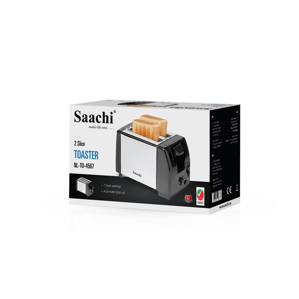 Saachi 2-Slice Toaster, Black, NL-TO-4567