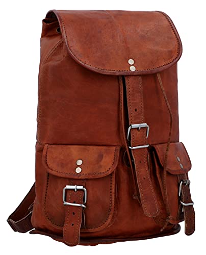 Gusti Sac à dos en cuir - Gary 13' Sac à dos Sac de jour Sac d'extérieur Cuir véritable Homme/Femme